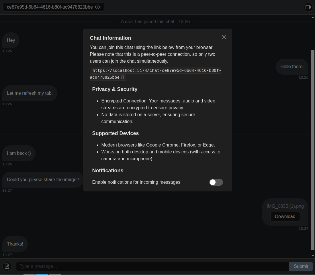 Information Modal