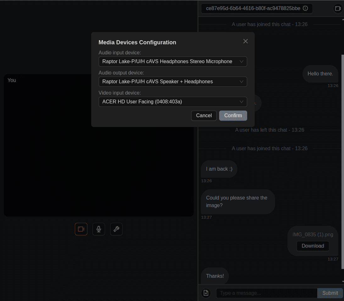User Media Settings